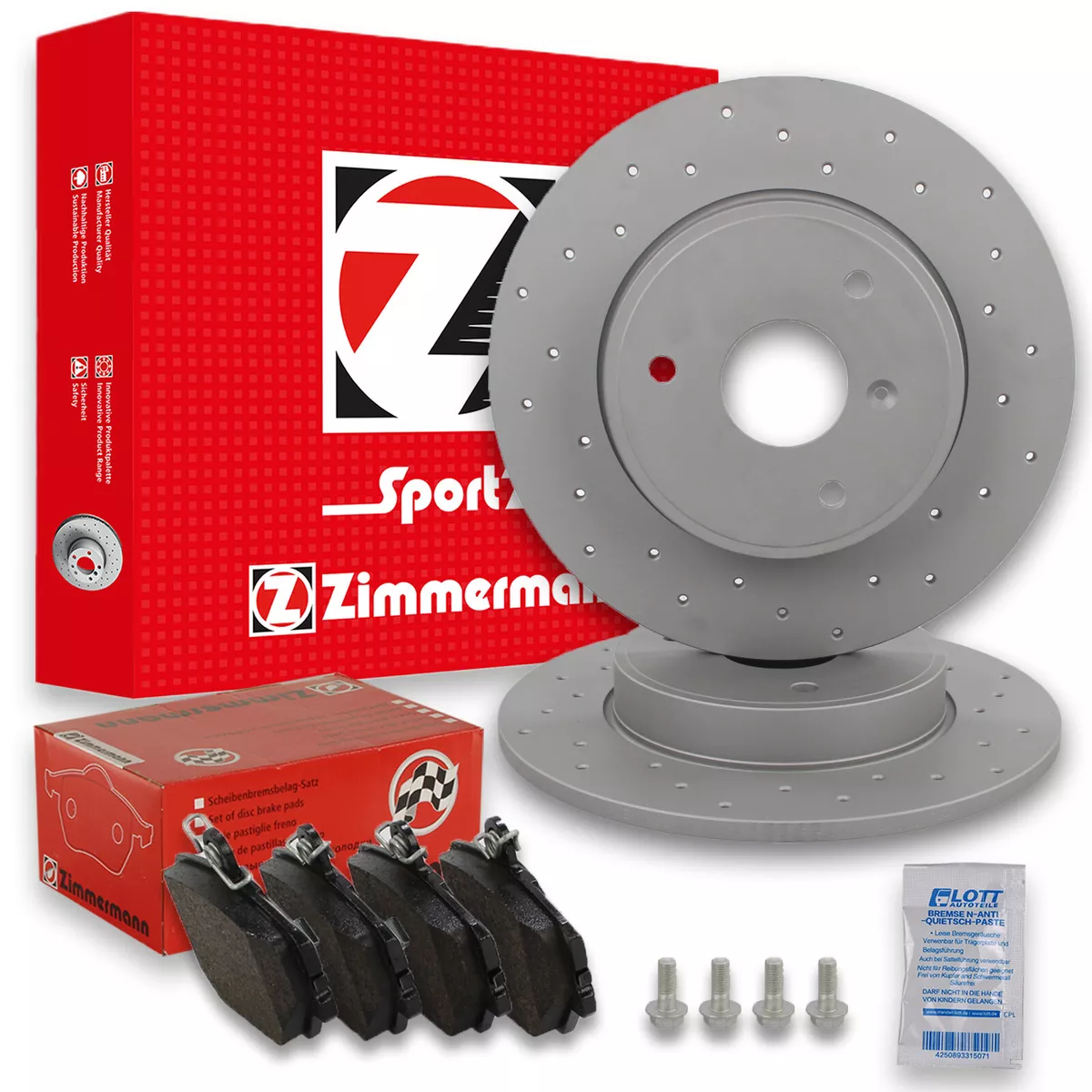 Гальмівні диски та колодки Zimmermann для Toyota Auris Touring Sports (_E18_)
